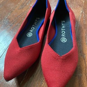 Red Rothys points size 8
